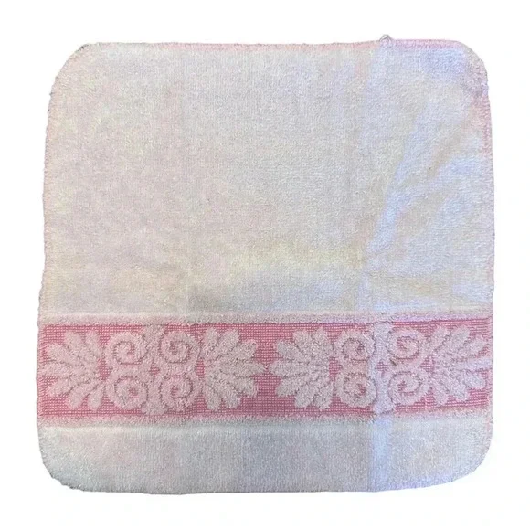 Cannon 1950s-1960s Monticello Pink Bath Towels Set of 6 Vintage Bath Linens - Picture 2 of 8